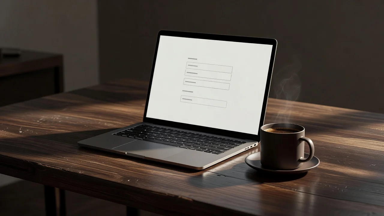 Formularz rejestracji kasyna na laptopie